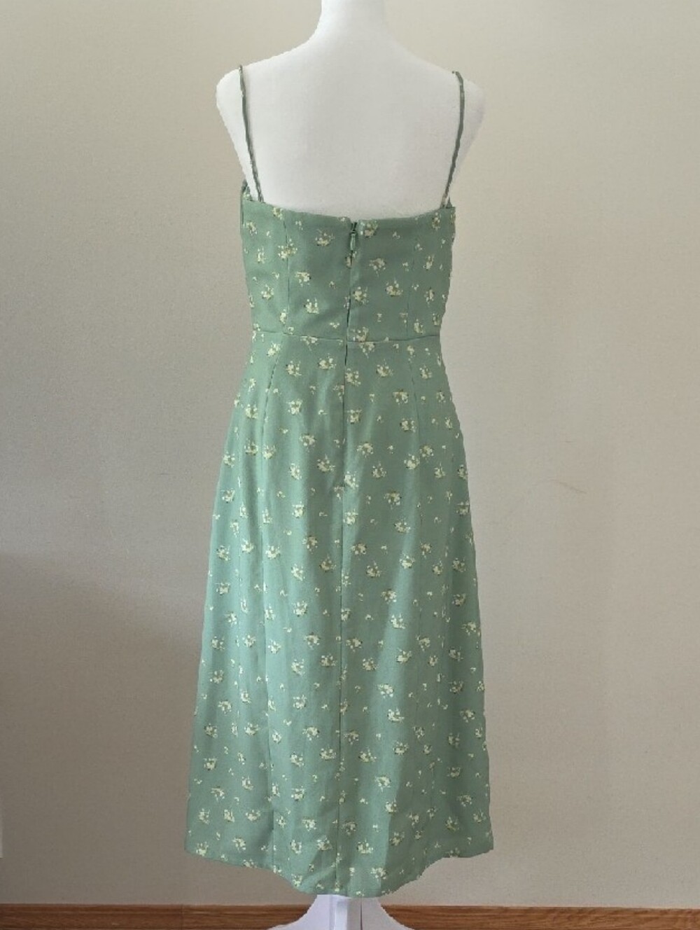 EUC House of CB Carina Olive Green Floral Midi Dress M - Picture 3 of 8